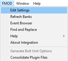 menu unity